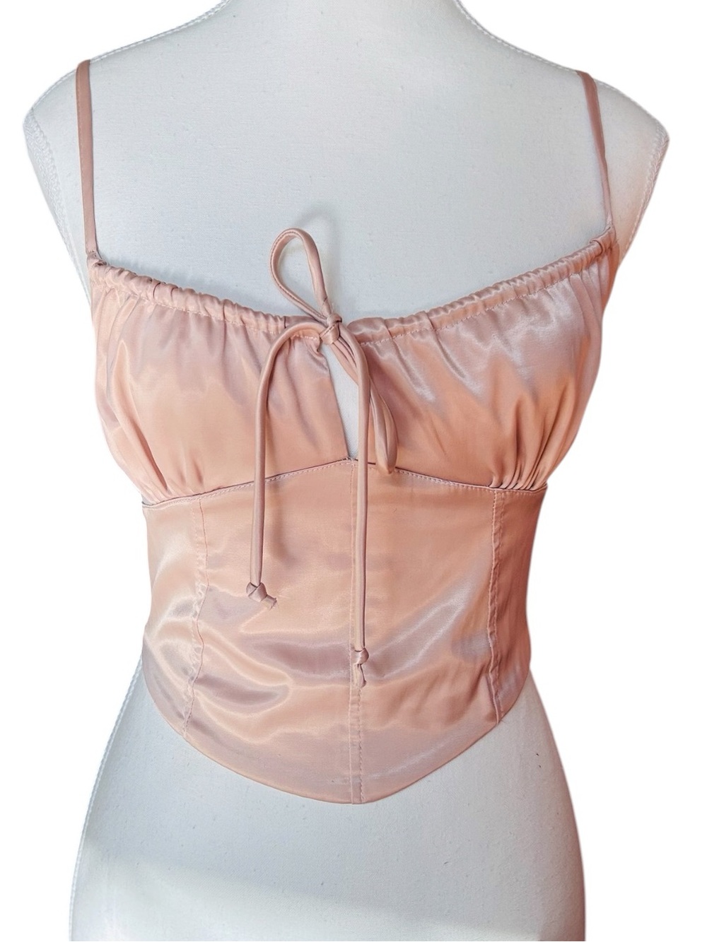 Kirious Satin Blush Pink Corset Cami Top size XS - Picture 2 of 4